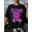 Bear Graphic Causal Sports T-shirt, Y2K American Retro Casual Short-sleeved Tops, Women's Activewear