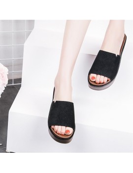 High Sandals Slippers Thick Muffin Sole Slippers Summer Fashion Female Shoes