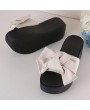 Fashion Large Bowknot Sandals Slippers Women Platform Shoes Summer Beach Shoes