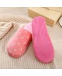 Sweet Snow Flowers Pattern Winter Warm Comfortable Cotton Anti-skid Slippers