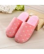 Sweet Snow Flowers Pattern Winter Warm Comfortable Cotton Anti-skid Slippers