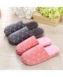 Sweet Snow Flowers Pattern Winter Warm Comfortable Cotton Anti-skid Slippers