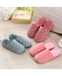 Sweet Snow Flowers Pattern Winter Warm Comfortable Cotton Anti-skid Slippers