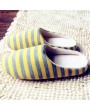 Winter Warm Soft Plush Indoor Home Floor Anti-skid Slippers Striped Cloth