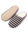 Striped Cloth Bottom Couples Warm Slippers Non Slipping Shoes for Men & Women