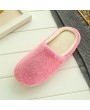 Anti-slip Velvet Plush Warm Slippers Solid Color Soft Indoor Slippers Shoes