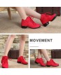 Soft Bottom Breathable Dance Shoes With Net Vamps Increased Dance Sneakers