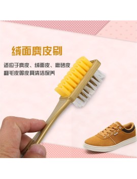 Cross-border hot-selling household special shoe brush suede suede suede frosted suede suede shoes care cleaning suede decontamination brush size yellow