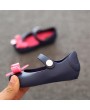 Children Shoes Bowknot Style Cute and Sweet Buckle Strap Closure Round Toe