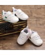 Four seasons casual shoes for 0-1 year old newborn with soft sole pentangle star baby walking shoes with pink inner length of 11CM / 67g