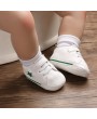 Four seasons casual shoes for 0-1 year old newborn with soft sole pentangle star baby walking shoes with pink inner length of 11CM / 67g