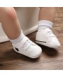 Four seasons casual shoes for 0-1 year old newborn with soft sole pentangle star baby walking shoes with pink inner length of 11CM / 67g