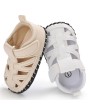 0-1 year old PU male baby feet sandals rubber sole breathable non-slip toddler shoes apricot color 11CM/ 56g