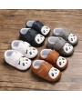 Spring and autumn 0-1 year old baby cartoon panda toddler shoes rubber shoes brown 12CM/76 grams of non-slip shoes