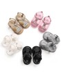 Soft soles for 0-1 year old female baby sandals breathable baby walking shoes 11CM/46 g gold inside