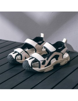 Boy's baotou soft soles sandals 6606 white 30