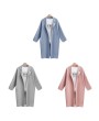 Solid Color Long Section Turn-collar Cocoon Type Wind Coat Plus Size for Women