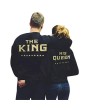 Fashion Star Letters Print Shirt Long Sleeve O-Neck Pullover For Lover Couples