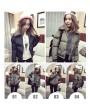 Spring Autumn Winter Women Lambs Collar Down Cotton-Padded Jacket Short Coat