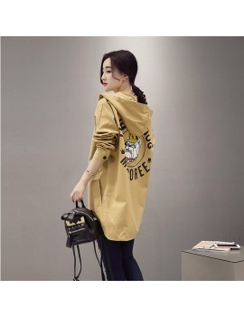 Long Casual Loose Hooded Overcoat Single-breasted Long Sleeve Korean Style