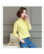 Vertical Strip Shirt Casual Turn-down Collar Long-sleeved Blouse for Women