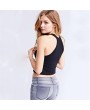 Sleeveless Sexy Vest Fashion Woman Vest Short Length Halter Neck Tank Tops