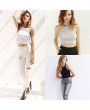 Sleeveless Sexy Vest Fashion Woman Vest Short Length Halter Neck Tank Tops