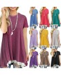 Short Sleeve O-neck Women T-shirt Stitching Lace Fashion Loose Long T-shirt