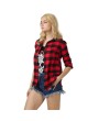 Female Lapel Long Section Plaid Shirt Women Slim Outerwear with Long Sleeves