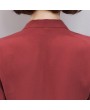 Spring Women Casual Slim Pagoda Sleeves V-neck Bowknot Ribbon Chiffon Shirt