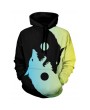 Wolf Print Casual Hoodie