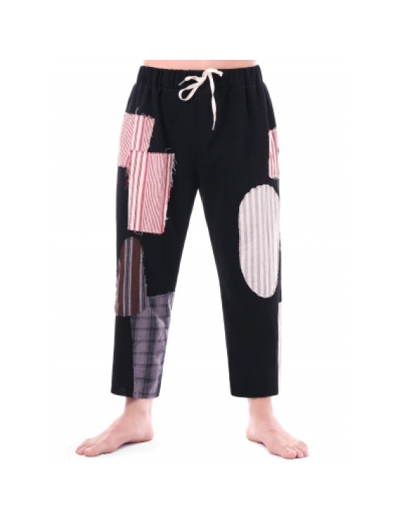 Patchwork Striped Pants