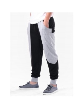 Pocket Design Narrow Feet Panel Pants